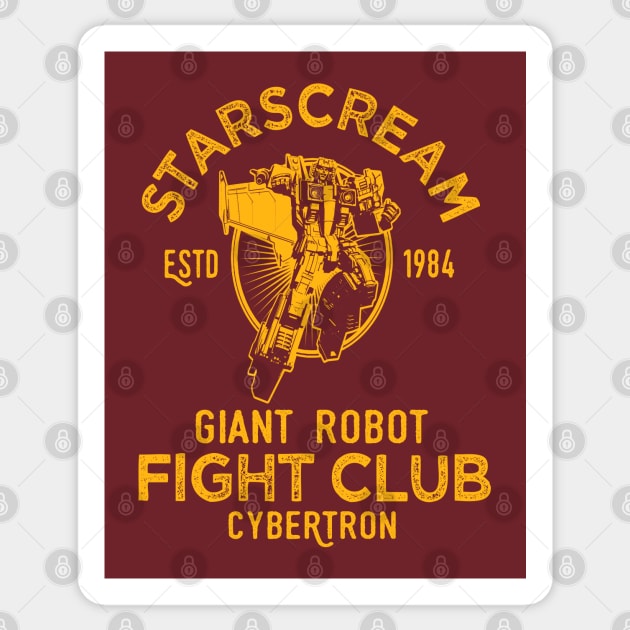 STARSCREAM : Transformers GEN 1 - robot fight club 2.0 Sticker by ROBZILLA